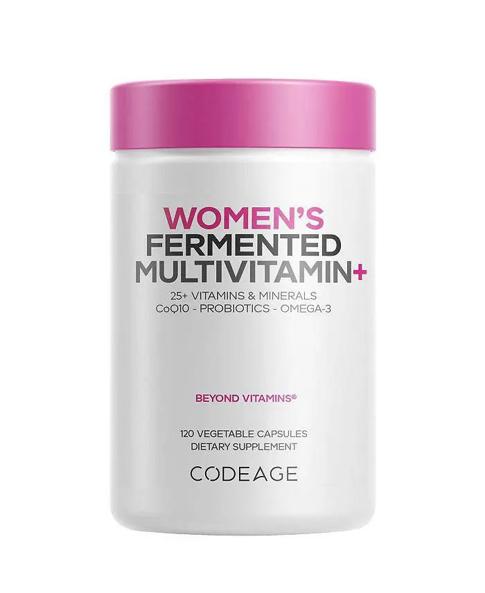 Codeage Women's Fermented Multivitamin, 25+ Daily Vitamins, Vegan & Organic Whole Foods, Probiotics