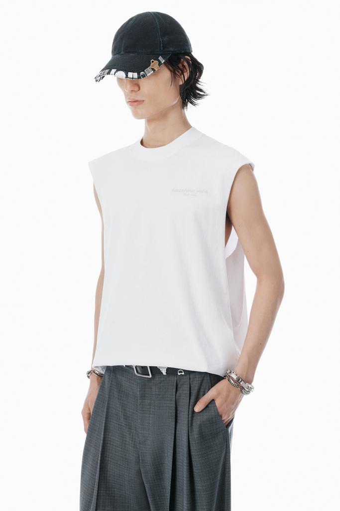 【ALEXANDER WANG】DISTRESSED MUSCLE TEE S ALEXANDER WANG】DISTRESSED MUSCLE TEE M Alexander Wang White