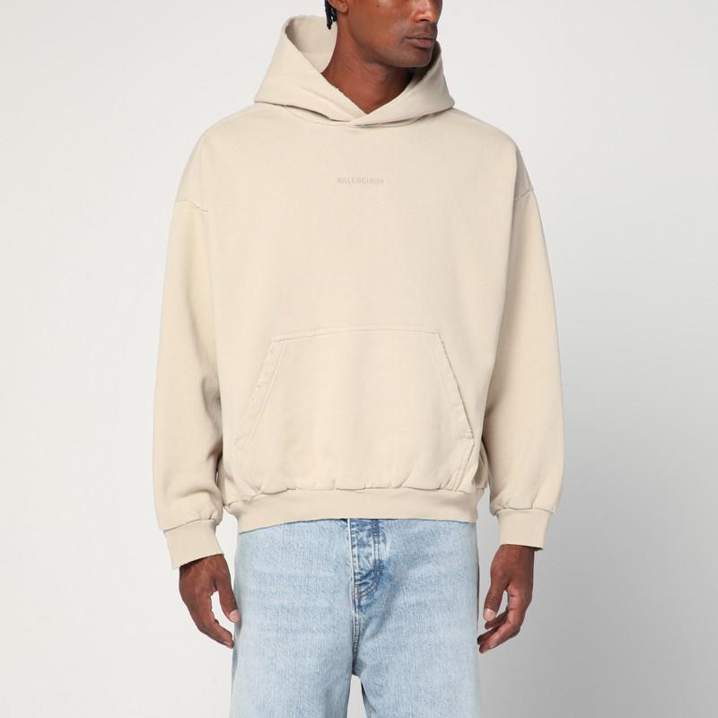 【BALENCIAGA】New Year Series 25 Hoodie ラージフィット ホワイト の ウィメンズ Fashion Designer Pulled ジップアップ