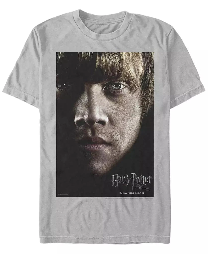 FIFTH SUN Harry Potter Men's Deathly Hallows Ron Weasley Big Face Poster Short Sleeve T-Shirt 1