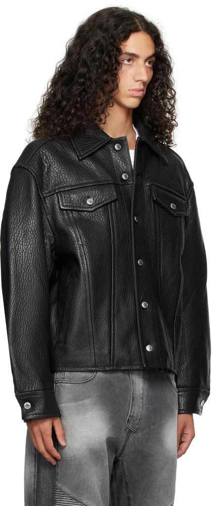 Alexander Wang Black Trucker Leather Jacket 2