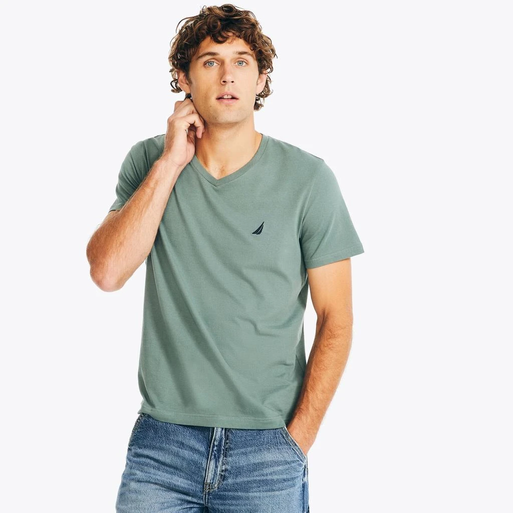 Nautica Mens Premium Cotton V-Neck T-Shirt 7