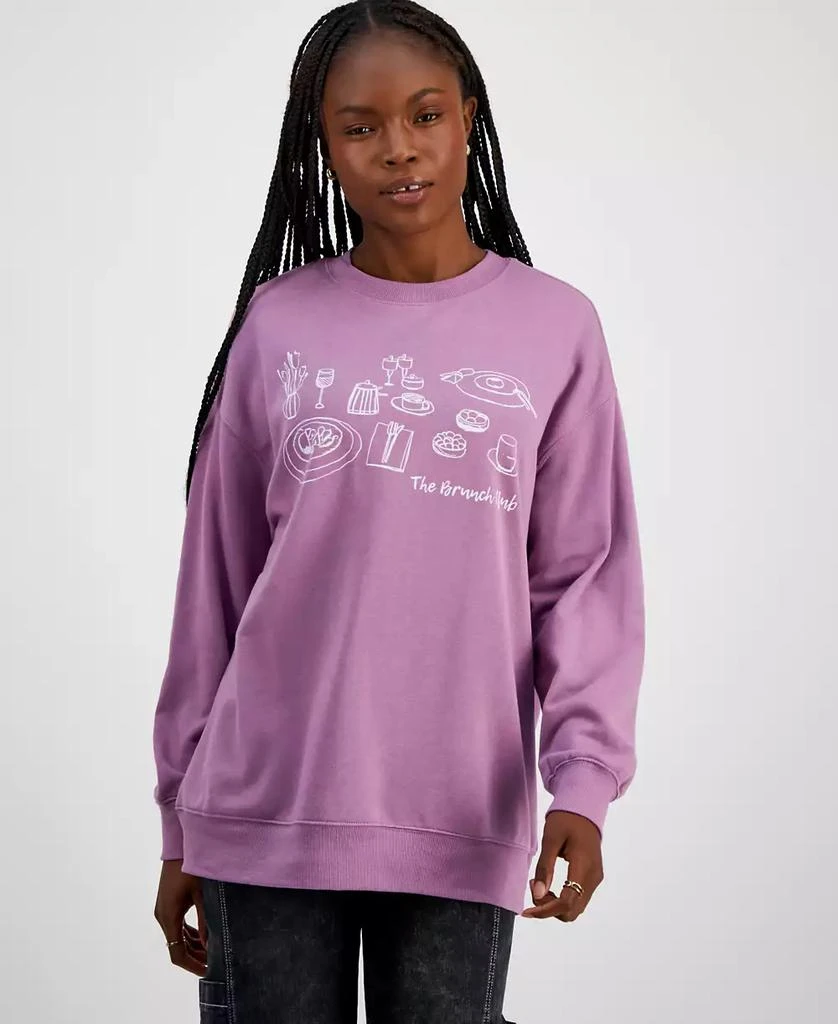 Rebellious One Juniors' Brunch Club Graphic Sweatshirt 1