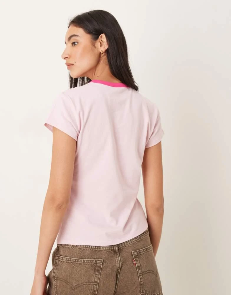 Calvin Klein Calvin Klein Jeans logo ringer t-shirt in pink 4