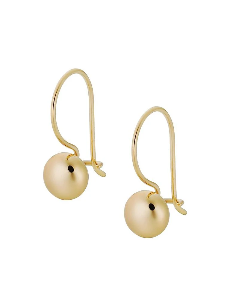Oradina 14K Yellow Gold Buttoned Up Drop Earrings 1