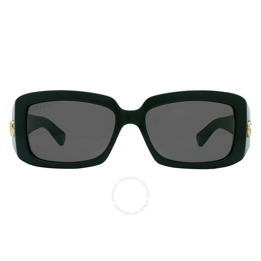 Gucci Grey Rectangular Ladies Sunglasses GG1403S 001 54
