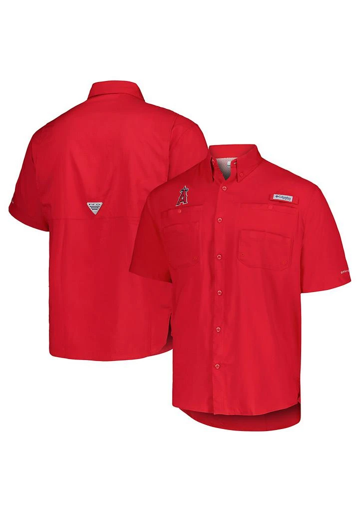 Columbia MLB Los Angeles Angels Tamiami Omni-Shade Button-Down Shirt