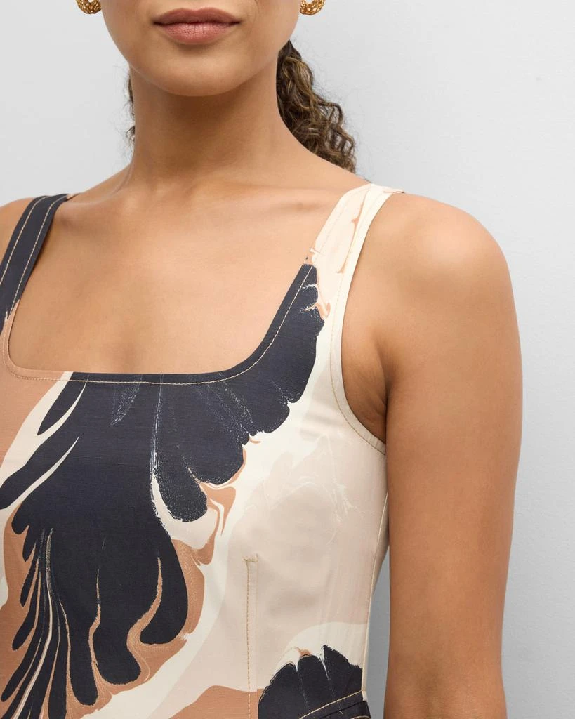 SIMKHAI Paola Printed Midi Dress 5