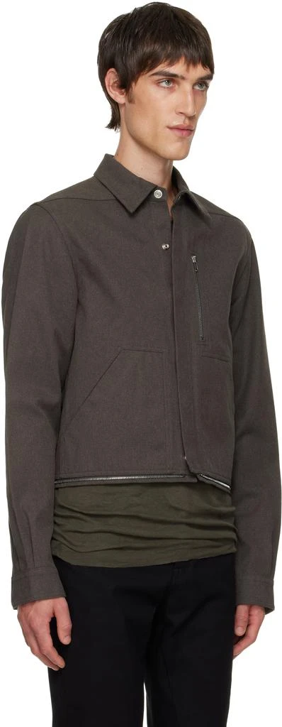 Rick Owens Brown Headon Shirt 2