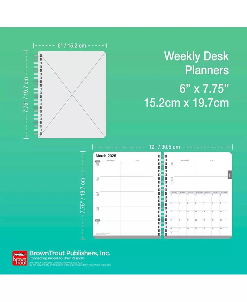 BrownTrout House of Turnowsky OFFICIAL | 2026 6 x 7.75 Inch Weekly Desk Planner | Foil Stamped Cover 7