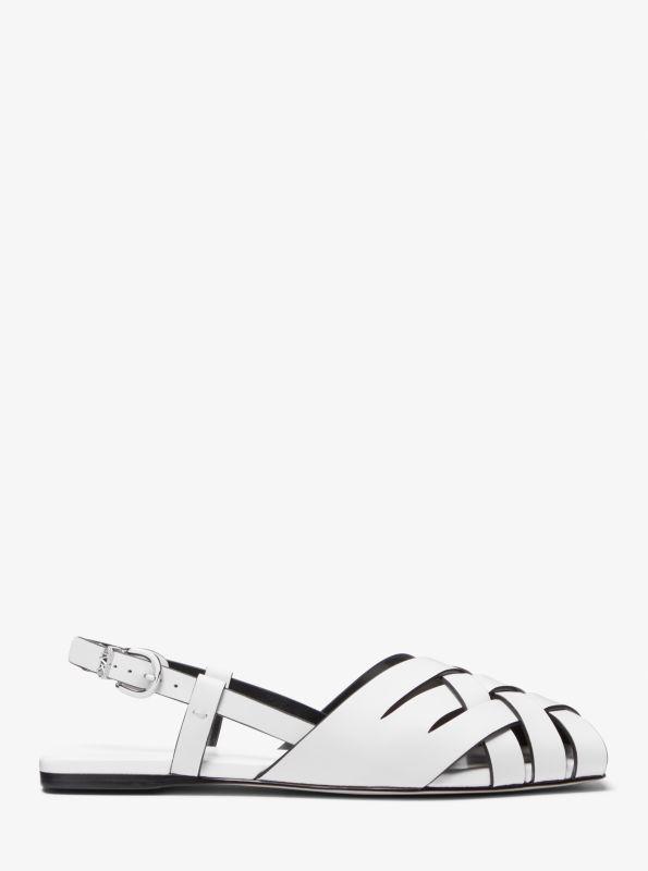 Michael Kors Irene Woven Leather Slingback Sandal