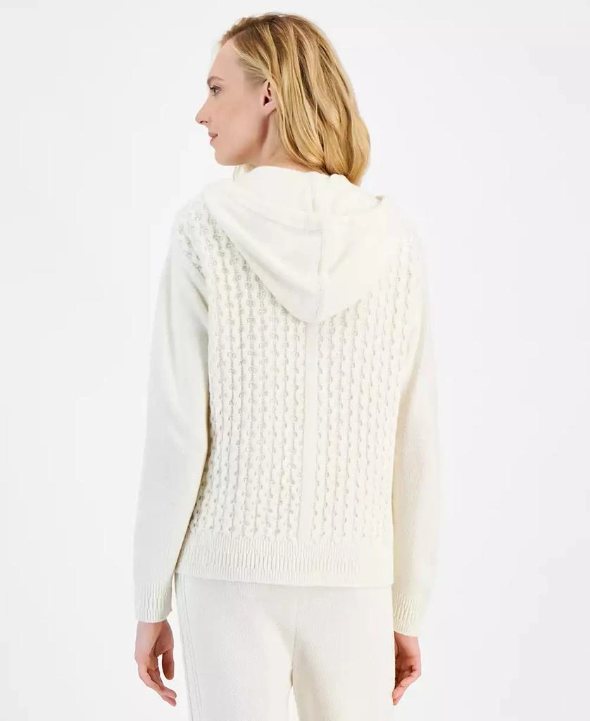 Anne Klein Women's Zip-Front Knit Hoodie 2