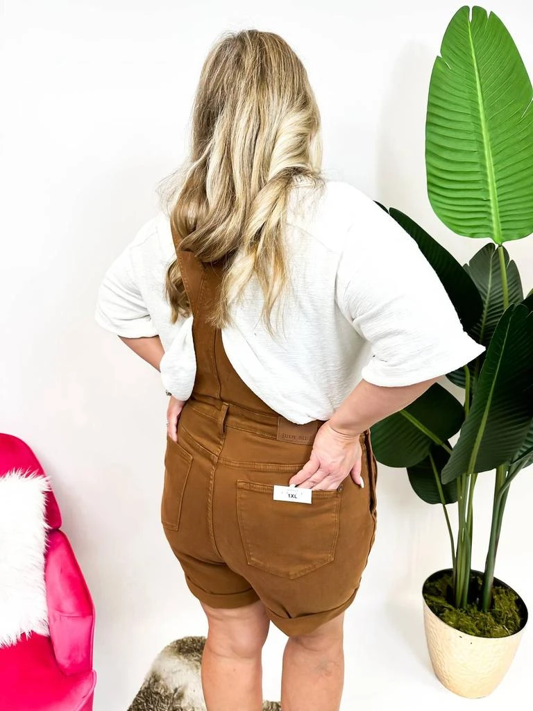 Judy Blue Moments Overalls In Mocha 5