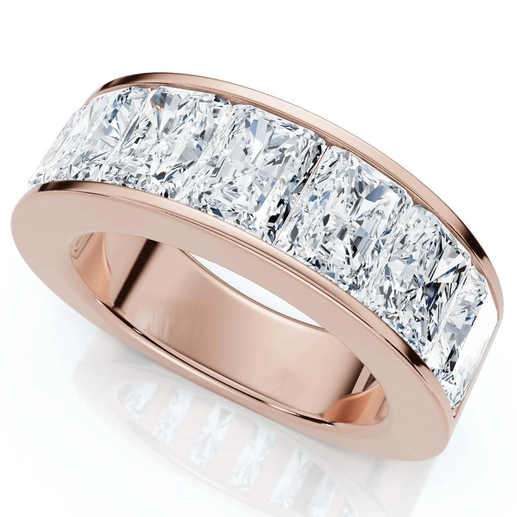 Pompeii3 7Ct Diamond Radiant Cut Men
s Ring 14k Gold or Platinum