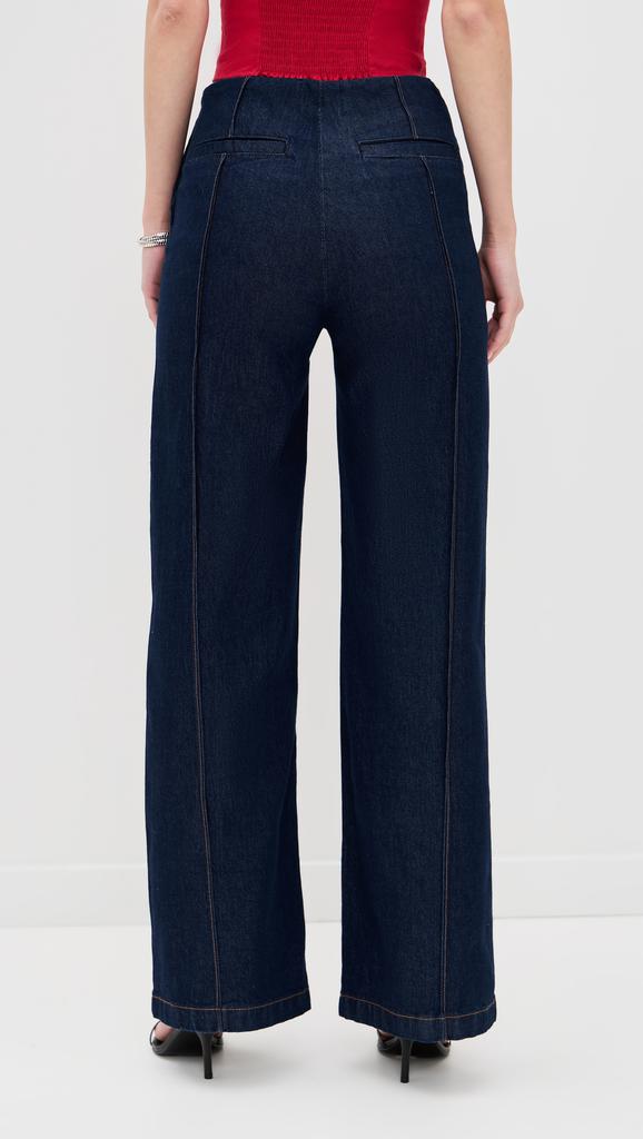 Reformation Arana Stretch Low Rise Wide Leg Trousers