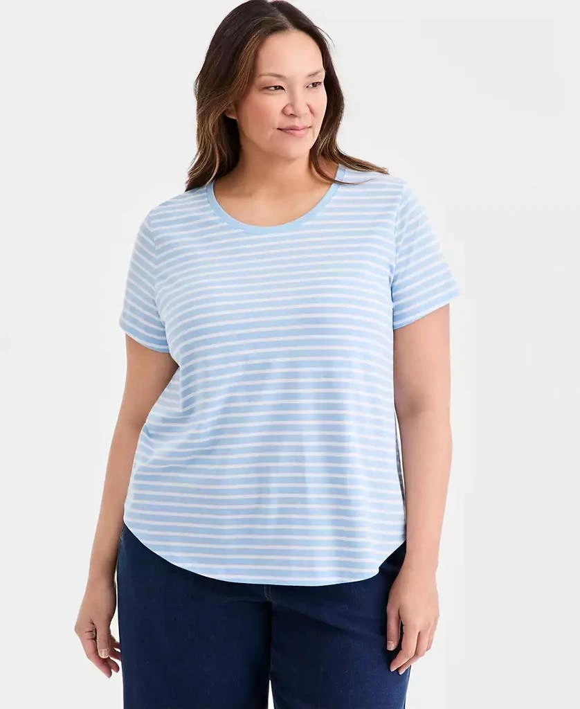 Style 
Co Plus Size Perfect Crewneck Short-Sleeve Top, Macy
s Exclusive