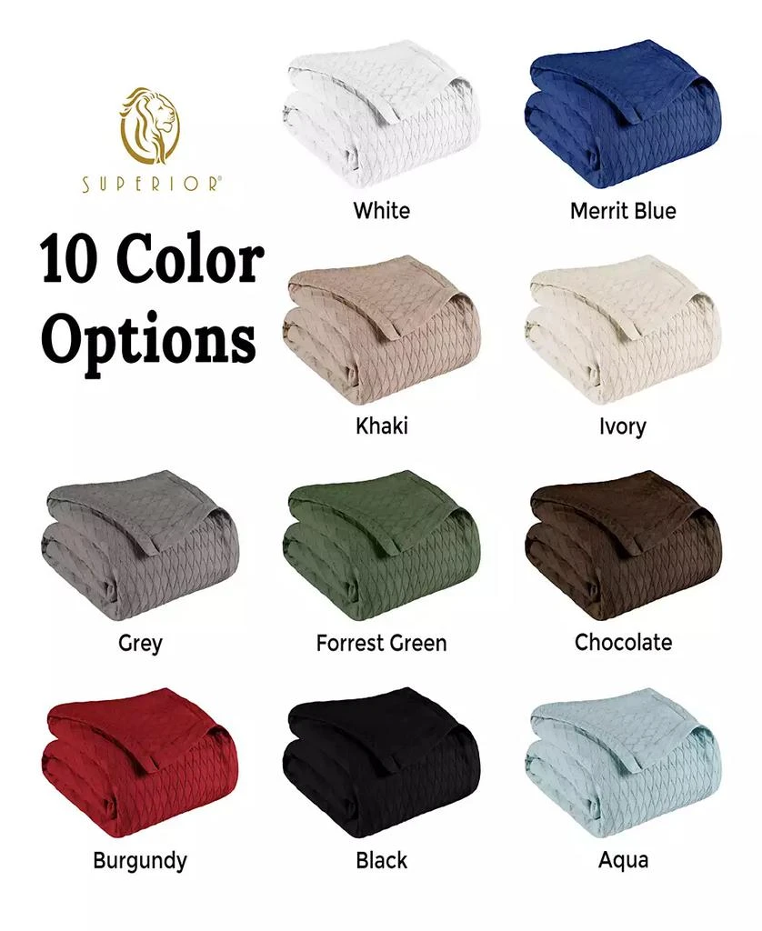 Superior Diamond Pattern All Season Woven Cotton Blanket 5