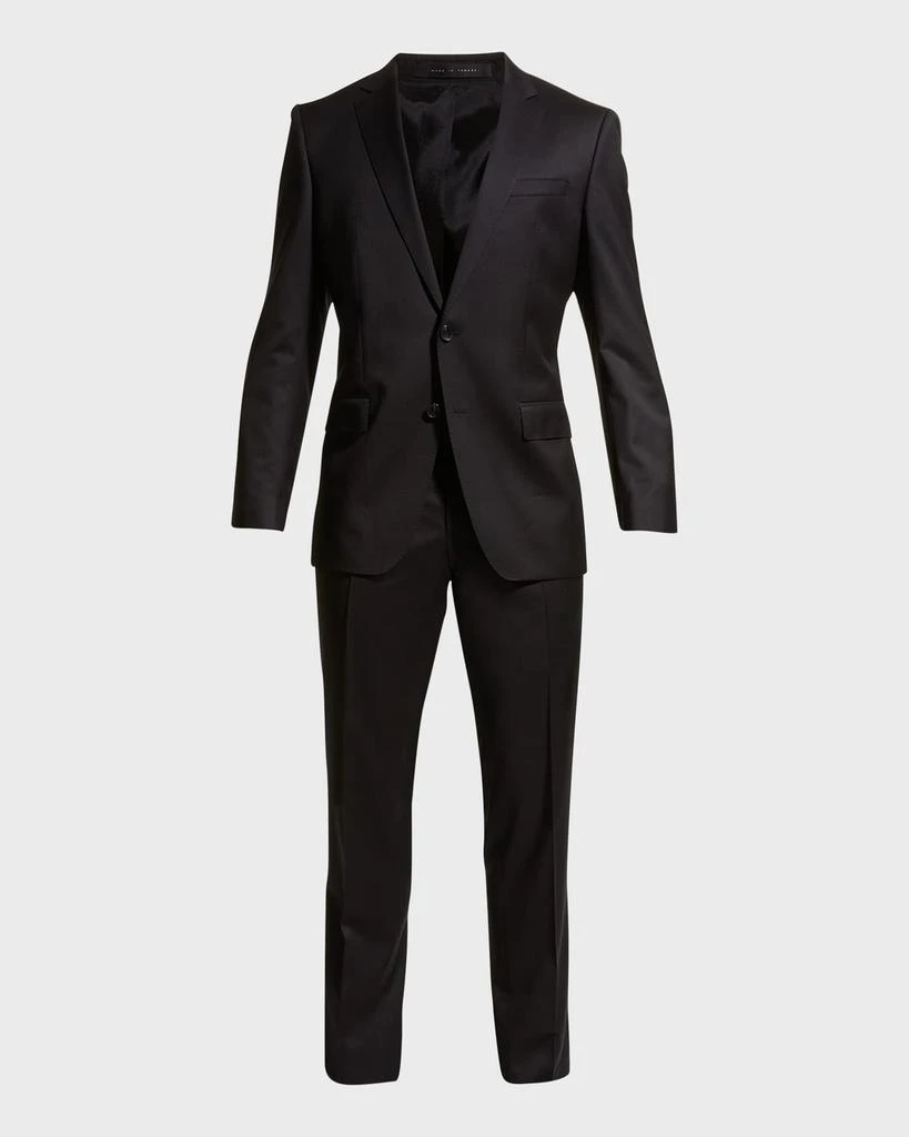 Hugo Boss Men's Stretch-Wool Basic Two-Piece Slim Fit Suit, Black 1