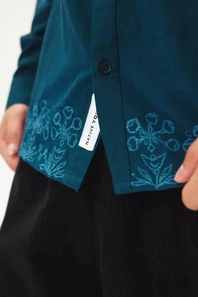 Native Youth Native Youth Gage Embroidered Long Sleeve Button-Down Shirt 4