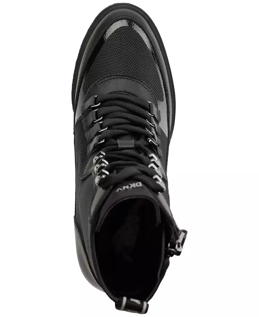 DKNY Women's Toia Lace-Up Zip Block Heel Booties 4