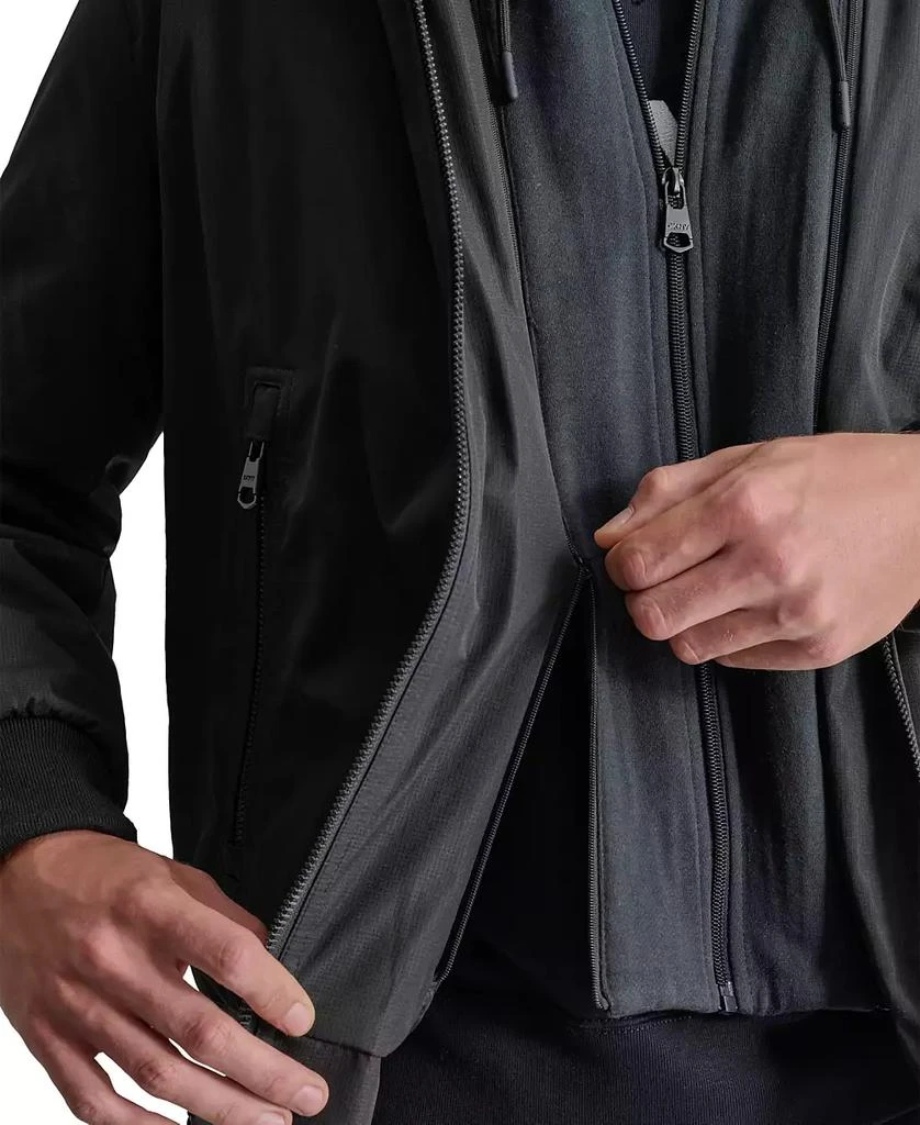 DKNY Men's Removable Hood Water-Resistant Bomber Jacket 5
