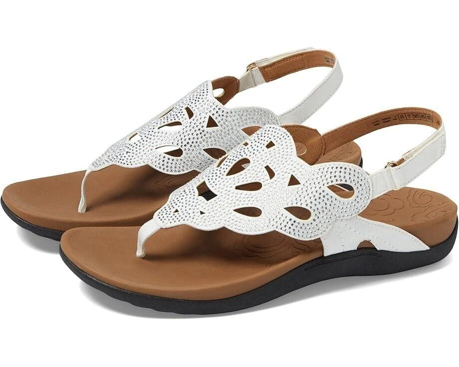 Rockport Ridge CJ1919-040 Sandals Women's US 9.5 White Leather Slingback ZPO2086 1