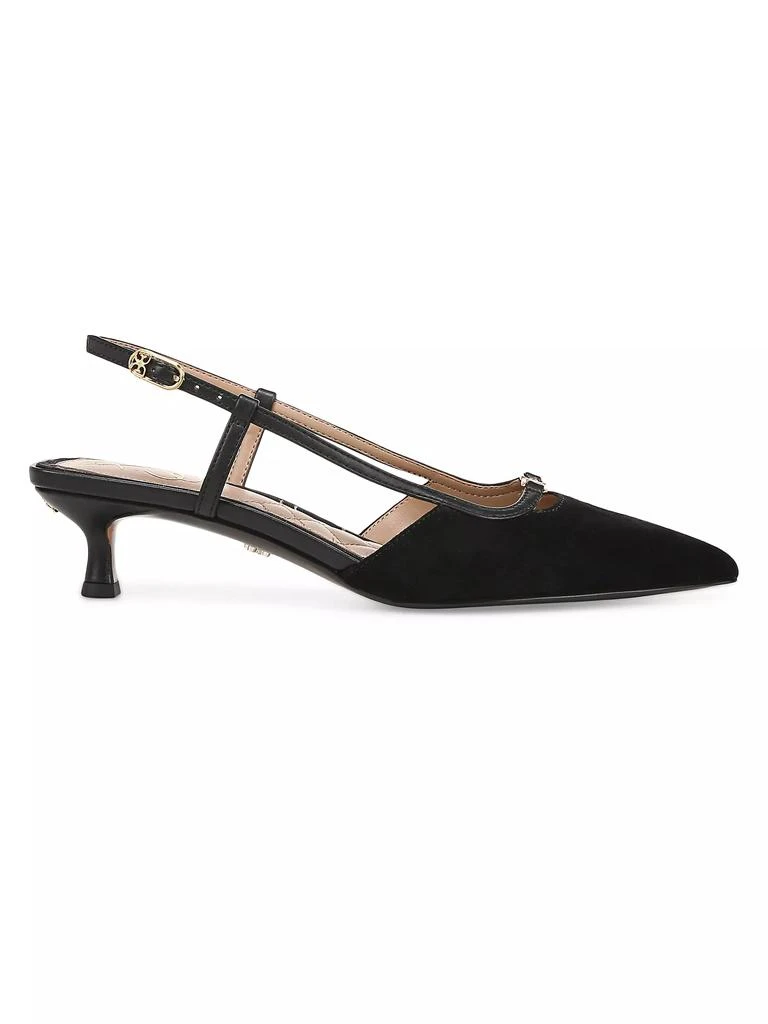 Sam Edelman Toni Suede Kitten-Heel Slingback Pumps 1