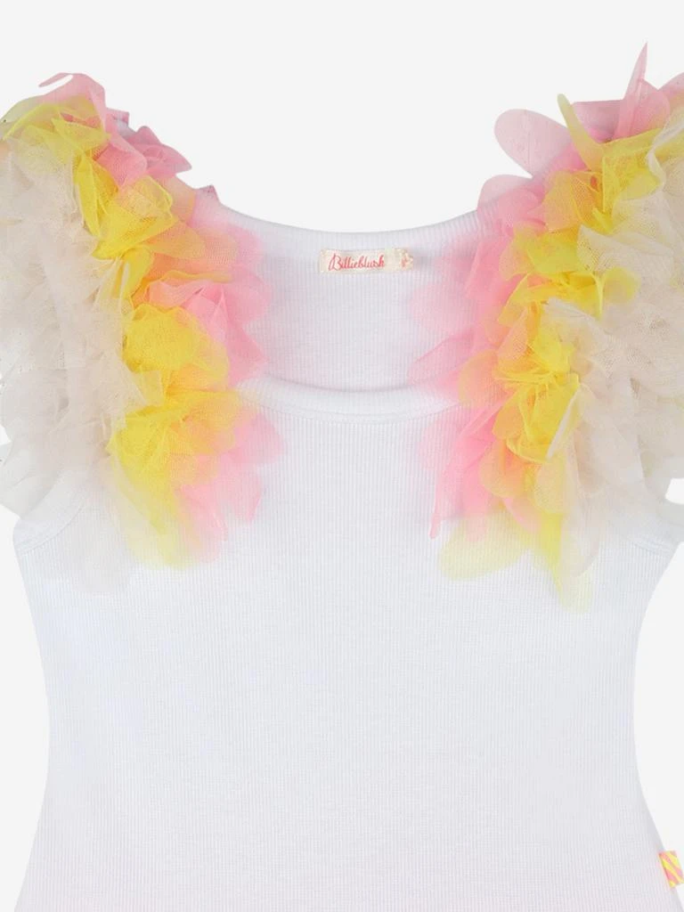 Billieblush Billieblush Girls Tulle and Sequin Dress in White 3