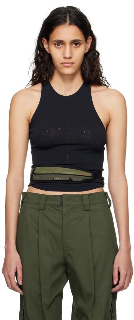 Hyein Seo Navy Crescent Knit Tank Top