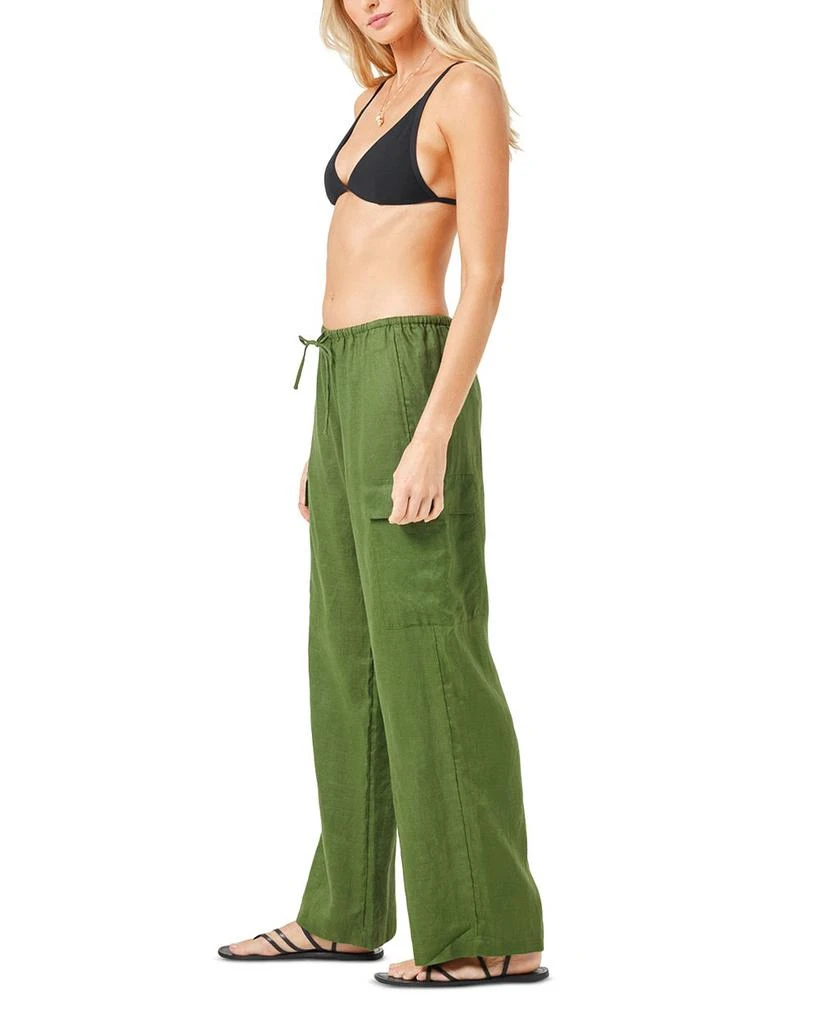 L*Space L*Sundown Cargo Linen Swim Cover-Up Pants 4