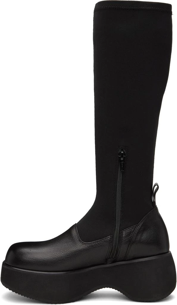 OPEN YY Black Sock Knee-High Boots 3