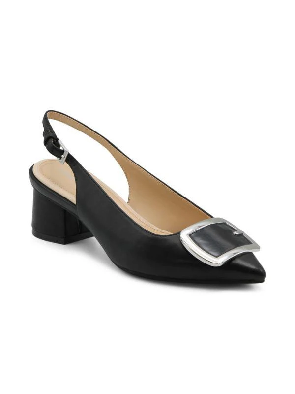 Adrienne Vittadini Gert 51MM Faux Leather Slingback Pumps 2