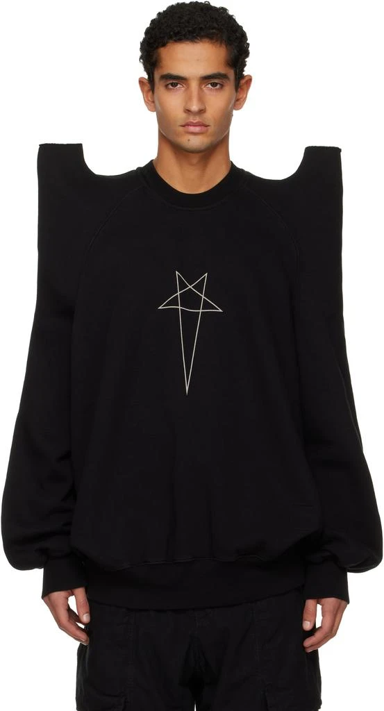 Rick Owens Black Concordians Tecsweat Sweatshirt 1