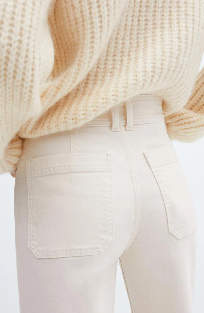Mango High Waist Raw Hem Culotte Jeans 7