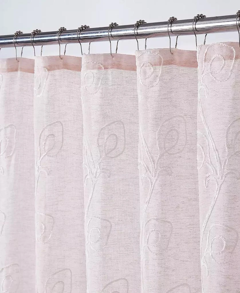 Dainty Home Stella Chenille Embroidederd Shower Curtain, 70" x 72" 2