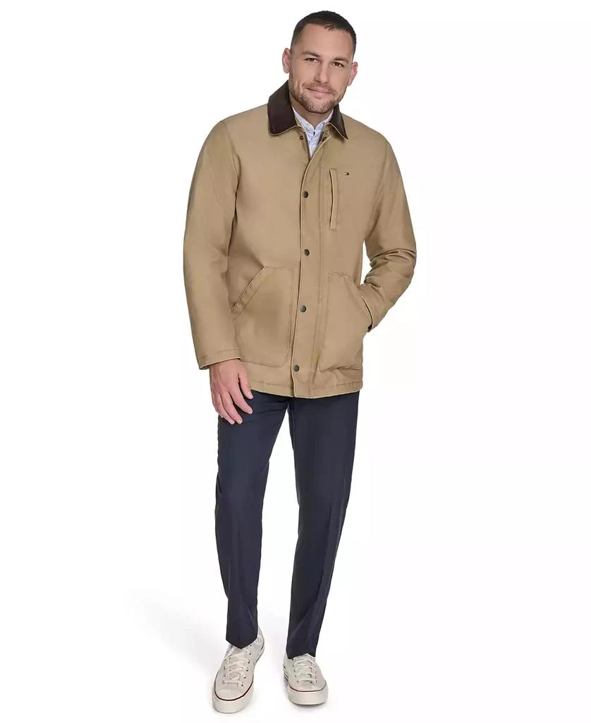 Tommy Hilfiger Men's Cotton Barn Coat with Corduroy Collar 2