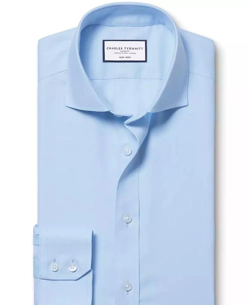 Charles Tyrwhitt Men's Slim-Fit Non-Iron Solid Twill Dress Shirt 4