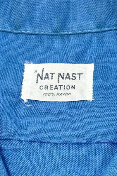 Urban Outfitters Vintage 1950's Nat Nast  Flocked Chainstitched Bowling Shirt 4