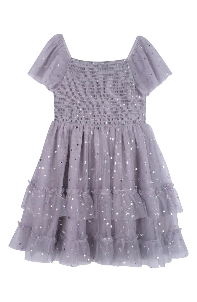 Zunie Kids' Sparkle Flutter Sleeve Mesh Dress 2