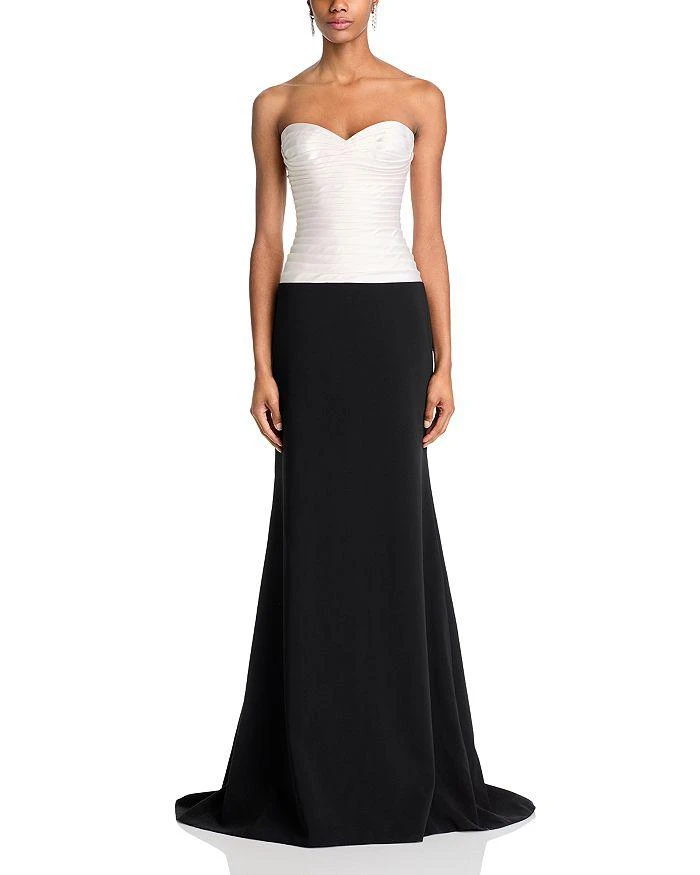 Sergio Hudson Duchess Satin Column Dress 7
