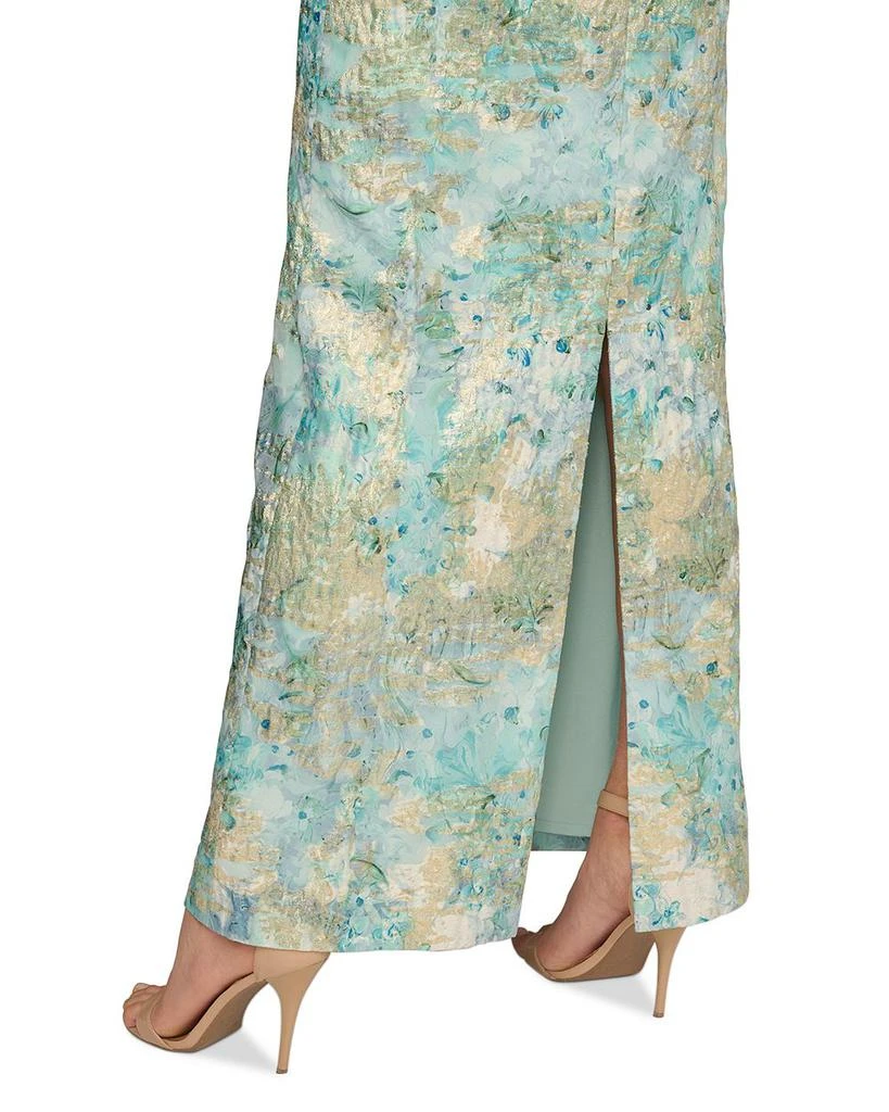 Aidan Mattox Printed Jacquard Gown 9