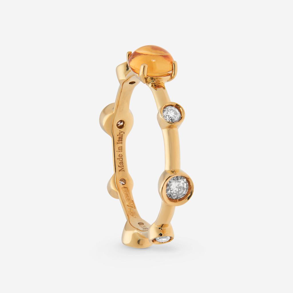 Damiani Damiani 18K Yellow Gold, Topaz and Diamond Ring Sz. 7.5 20040722