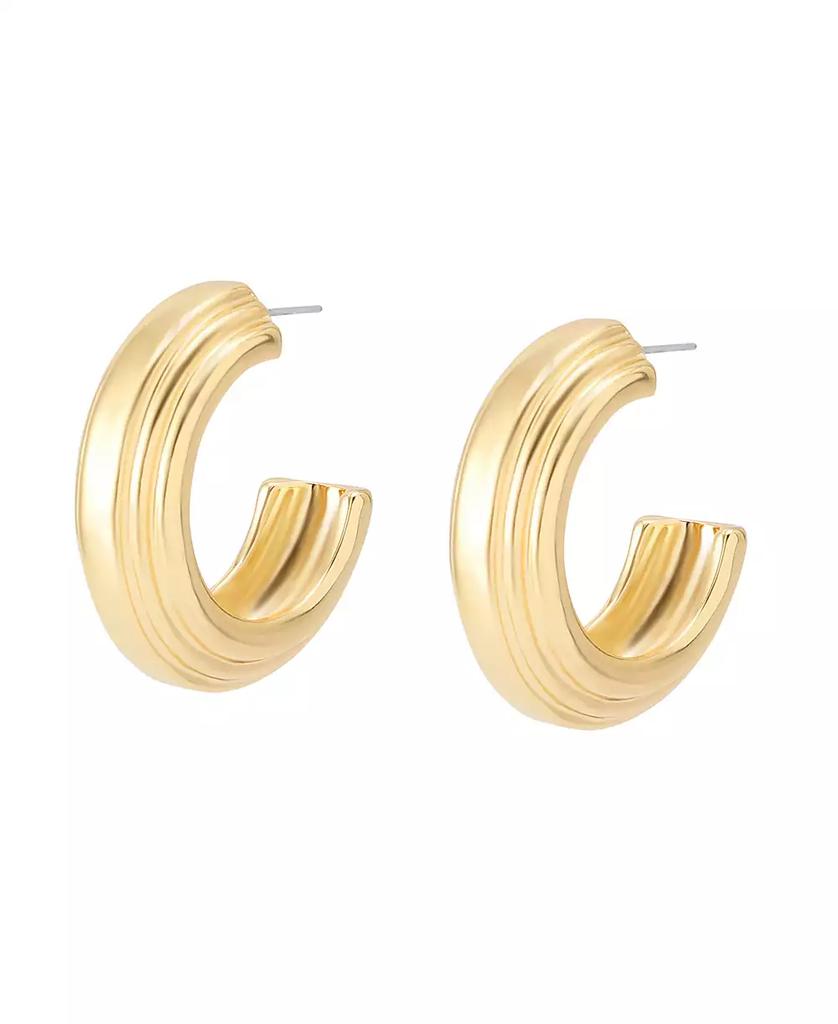Robert Lee Morris Ribbed Hoop Earrings