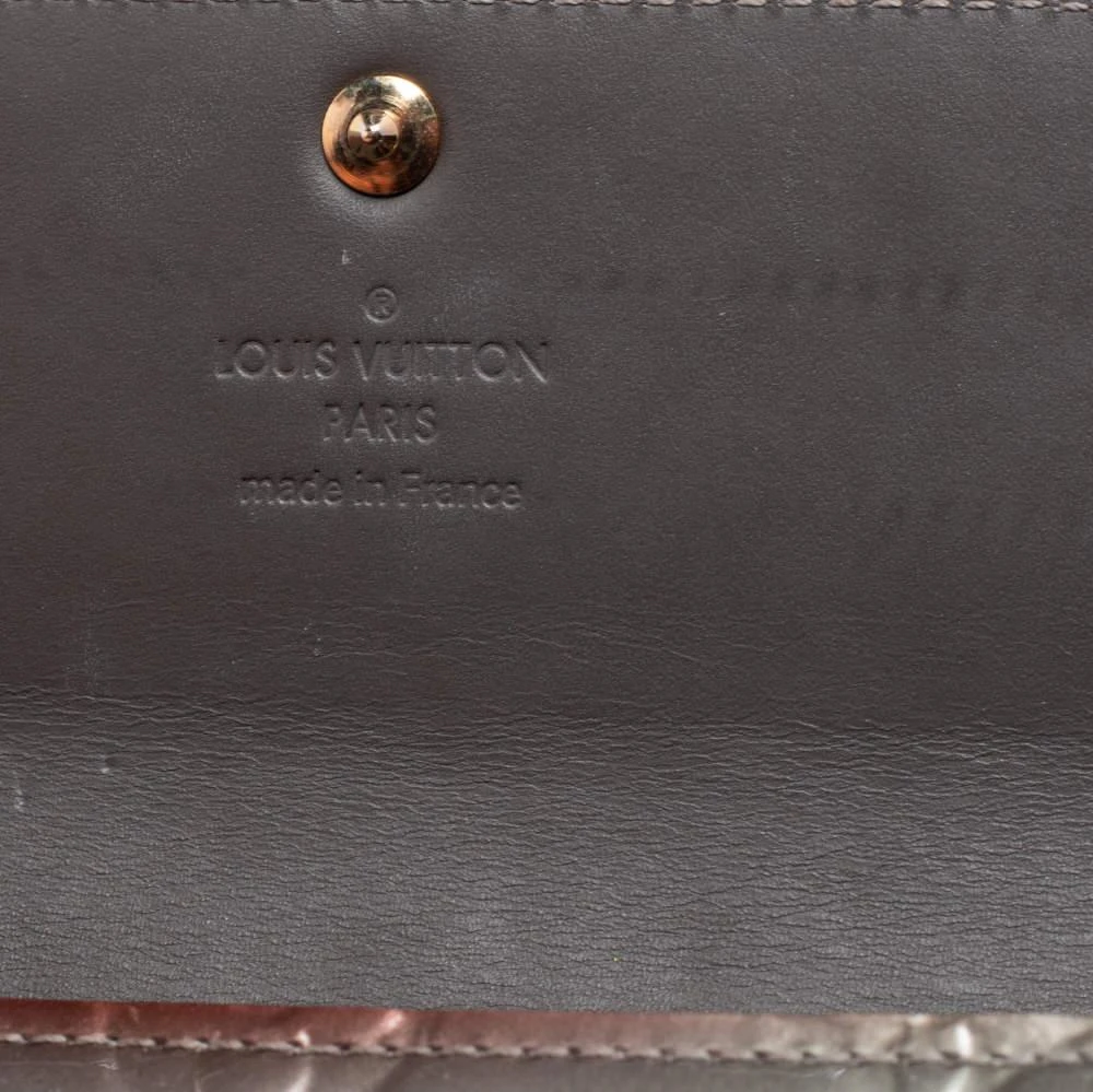 Louis Vuitton Louis Vuitton Gris Art Deco Monogram Vernis Sarah Wallet 8