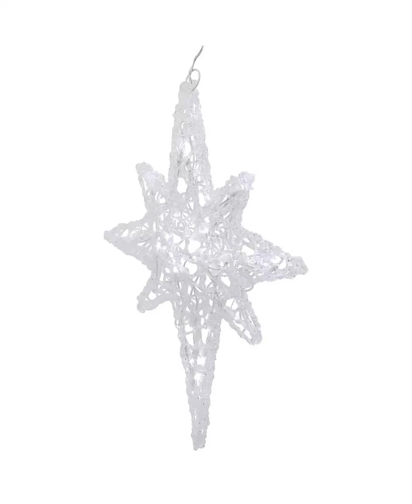 Northlight 24" Pure White LED Twinkle Bethlehem Hanging Star 4