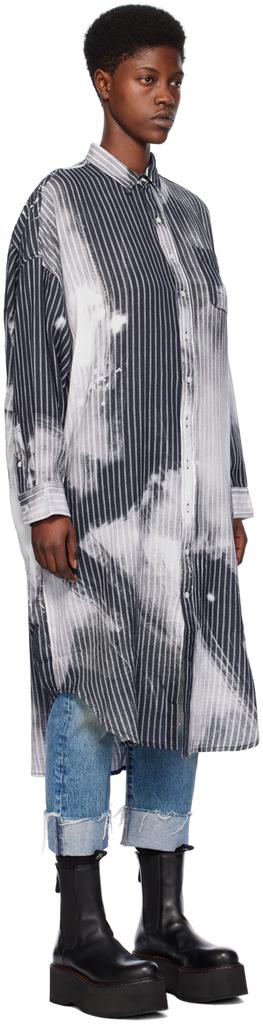 R13 Black & Gray Striped Maxi Dress