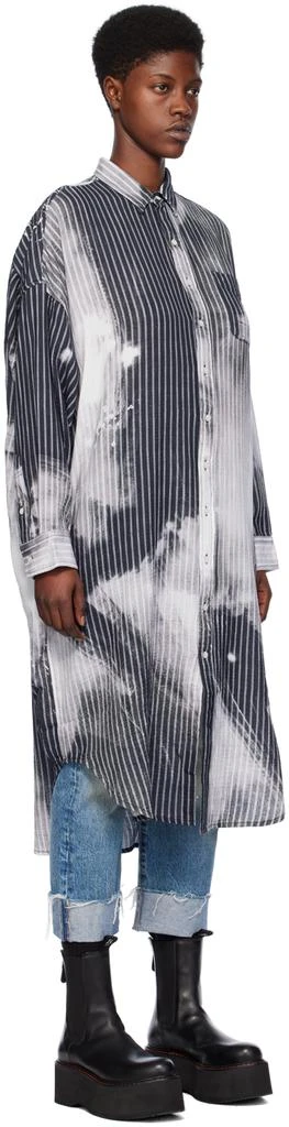 R13 Black & Gray Striped Maxi Dress 2