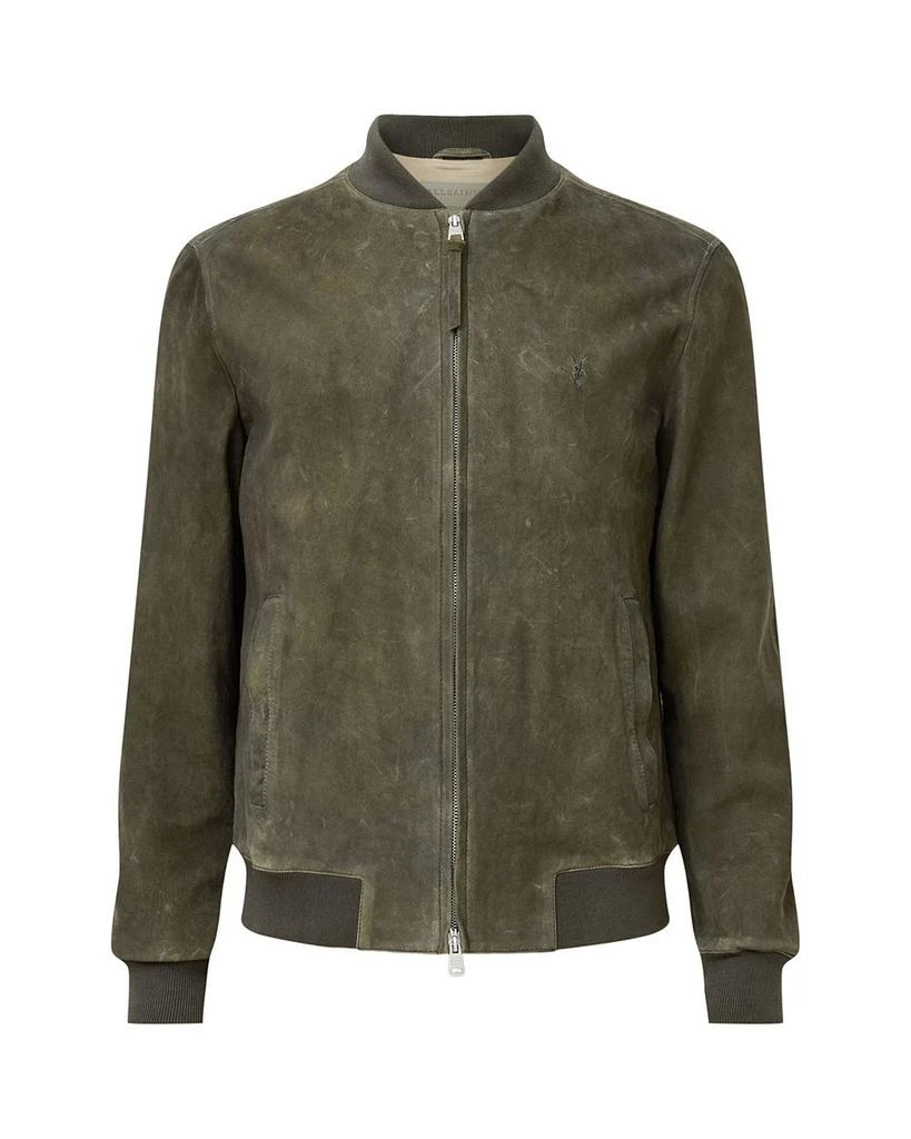 ALL SAINTS Buckley Regular Fit Waxed Goat Suede Bomber Jacket 7