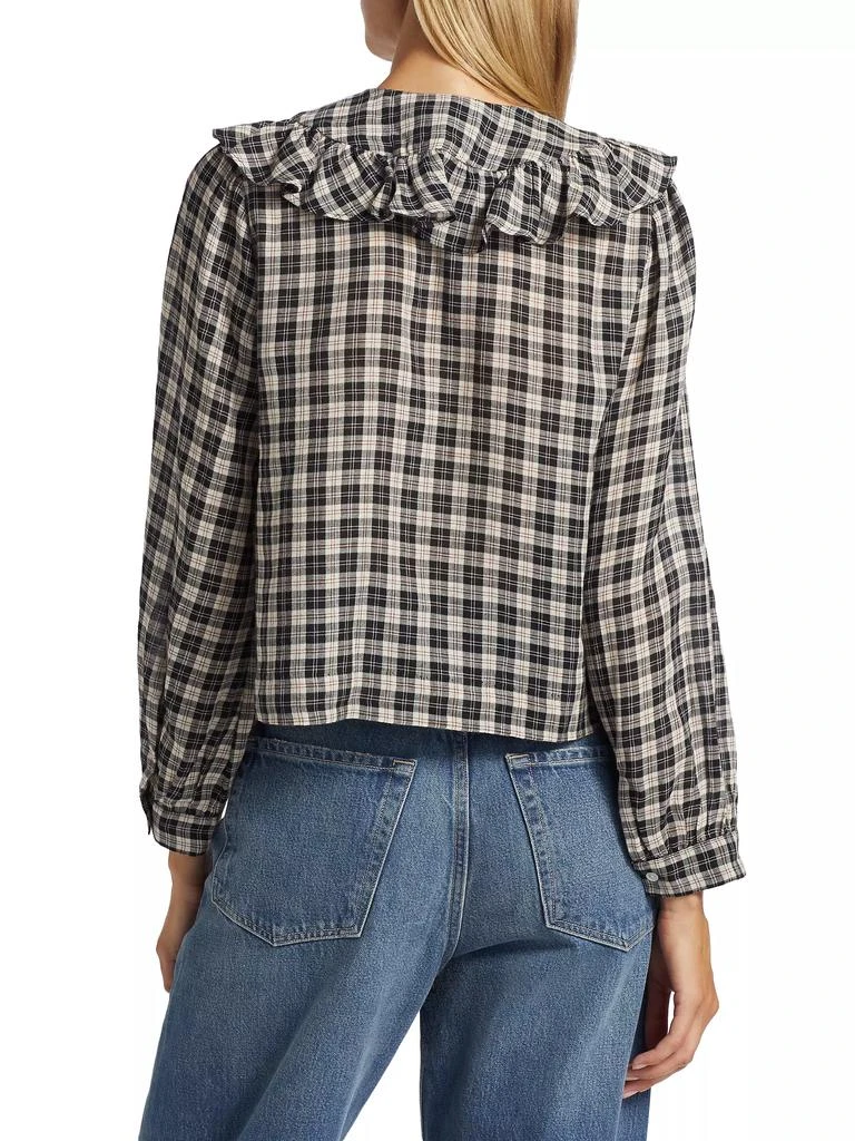 DÔEN Joelle Plaid Organic-Cotton Long-Sleeve Shirt 5