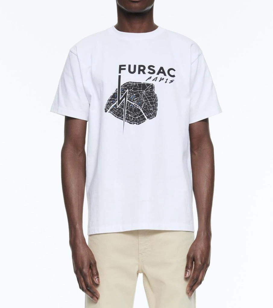 预计3周后发货 Fursac T-Shirt Paris En Jersey De Coton Biologique - Blanc - Homme 1